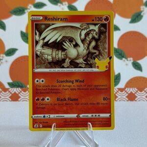 Pokemon Reshiram Celebrations Holo Card